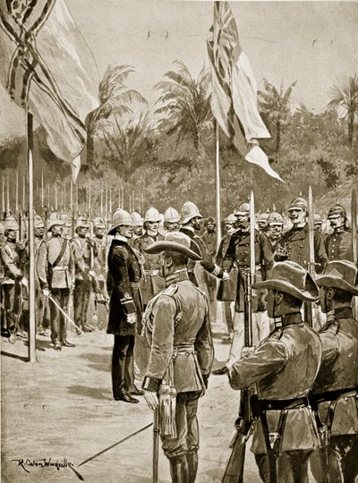 The Division of New Guinea Between the British and the Germans, 1884 by Richard Caton Woodville junior